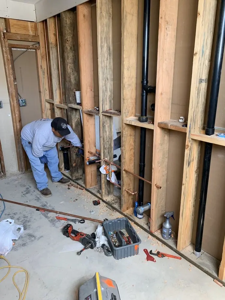 Commercial rough-in plumbing for Gas Line Repair in Camden